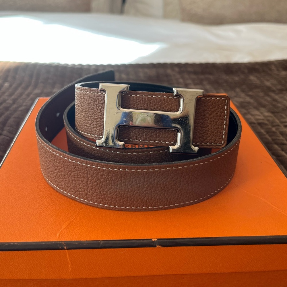 Hermes Reversible Leather Belt